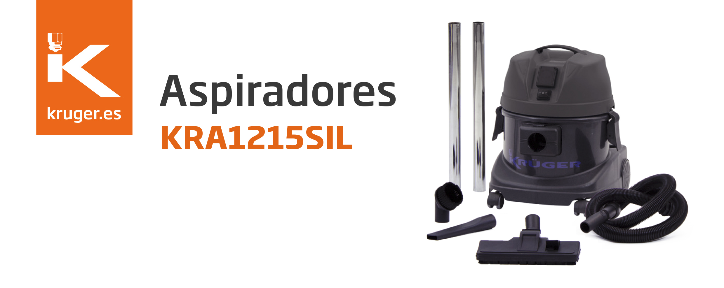 Aspirador para Polvo Silencioso Profesional Kruger KRA1215